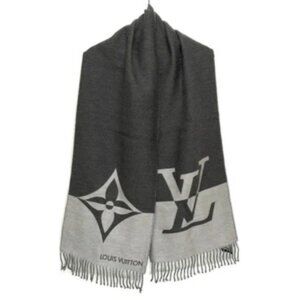 LOUIS VUITTON Muffler Graphic Dual Gray Light gray - Scarf 754-032925